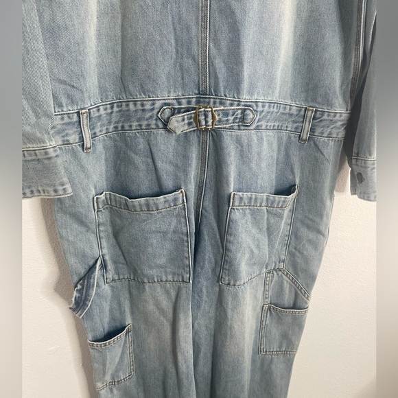 Nwt Free people x Sandrine Rose Denim Jumpsuit Size Large - Picture 11 of 11
